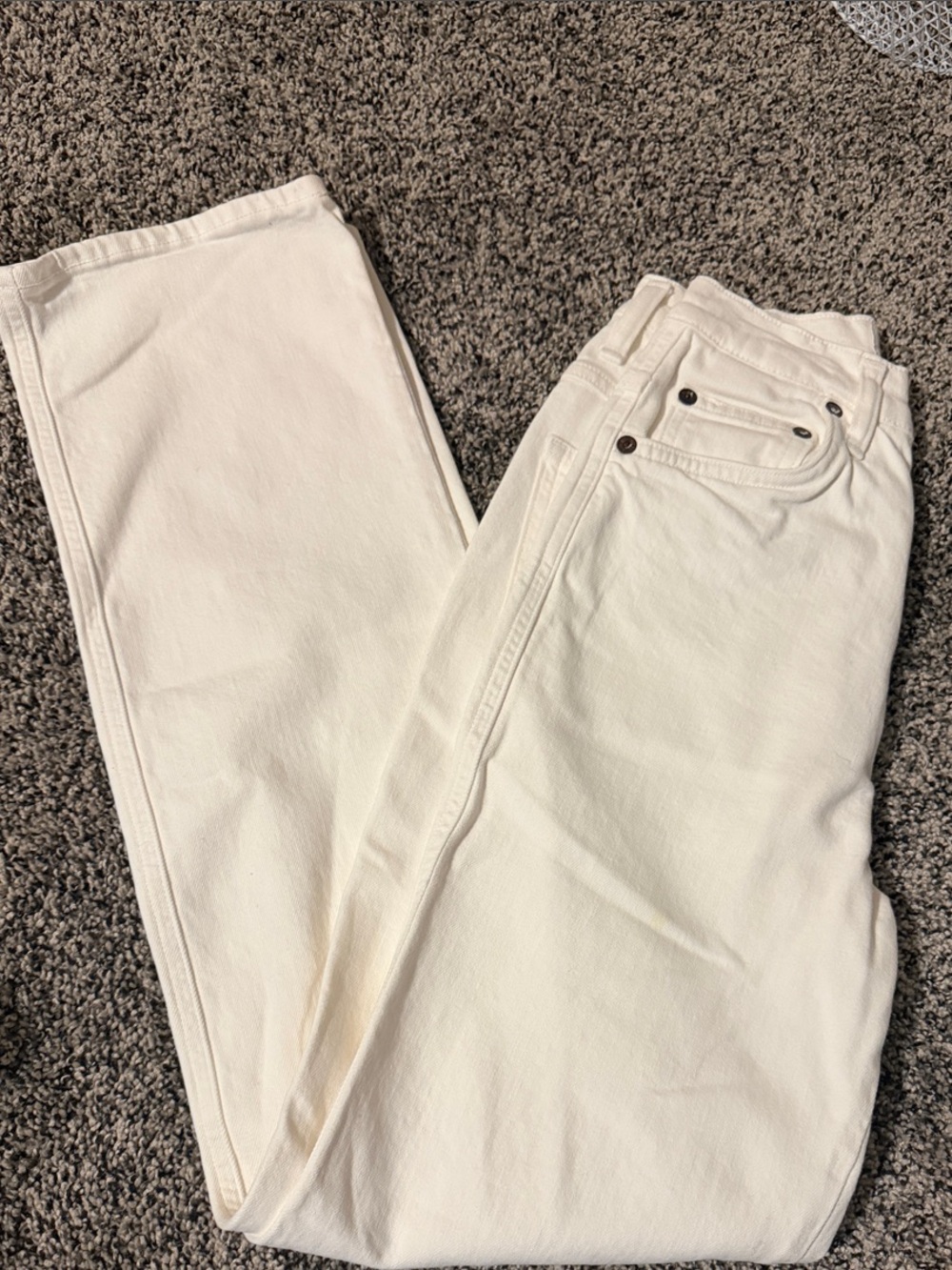 Agolde Women's Cream Straight Leg Jeans